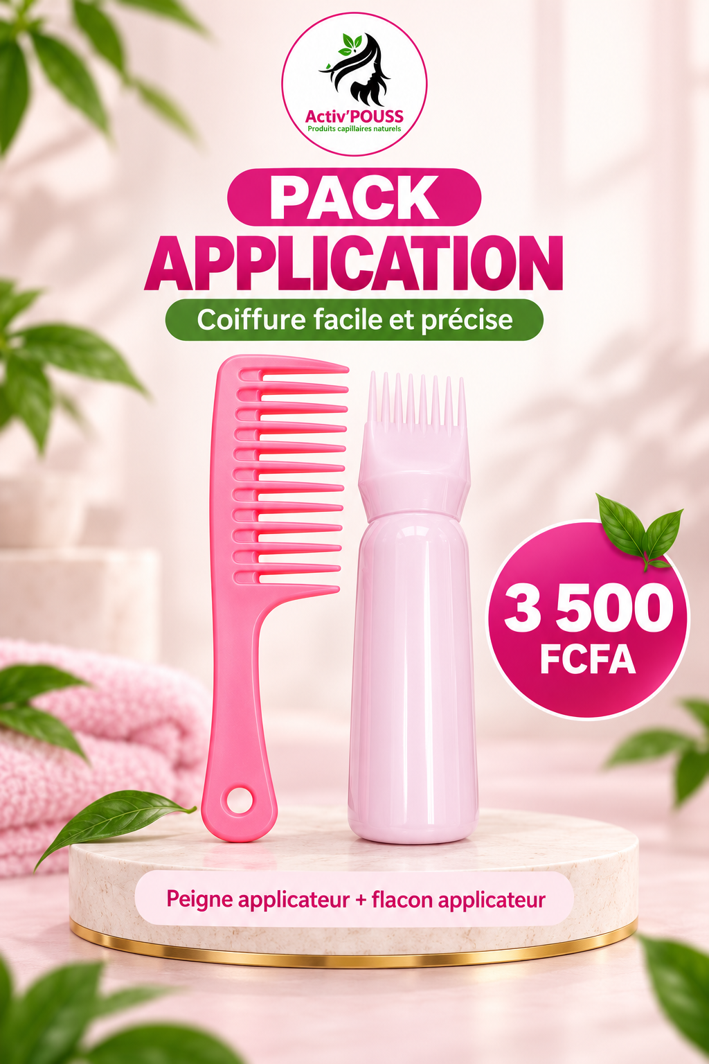Pack application rose Activ’POUSS