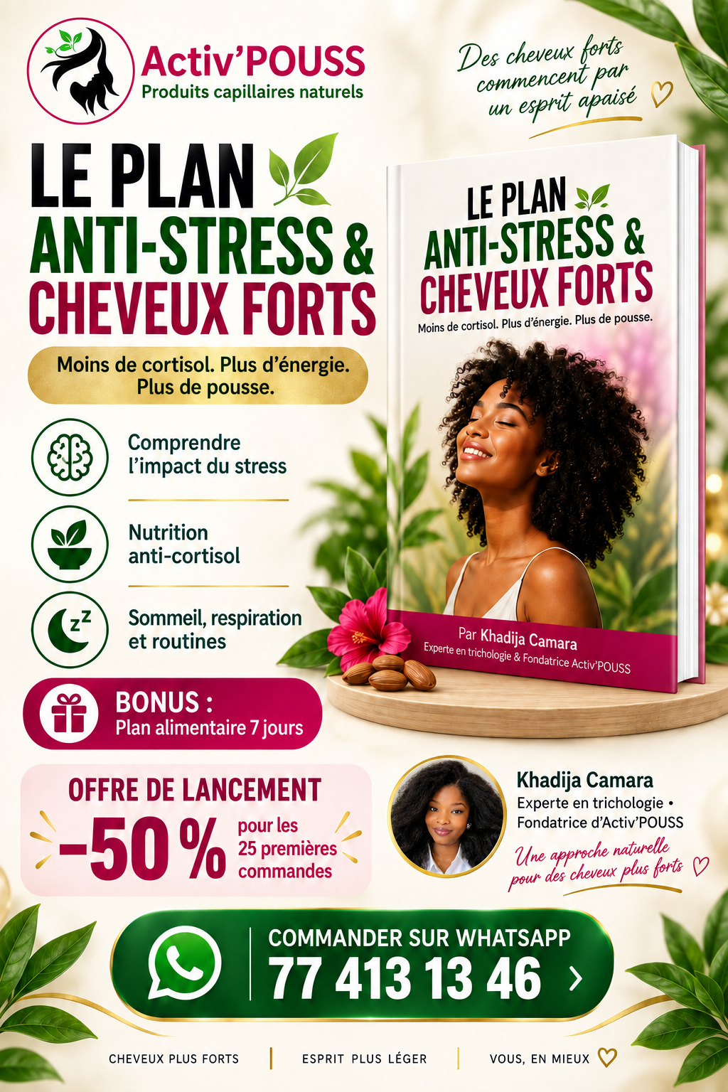 Affiche de l’ebook Le Plan Anti-Stress & Cheveux Forts