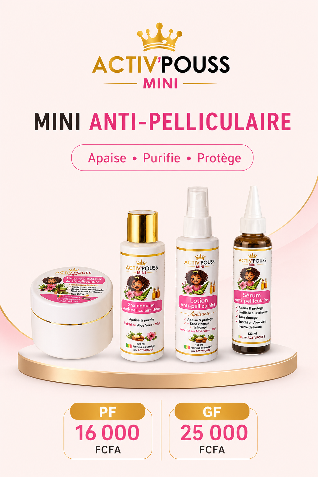 Gamme Mini Anti-Pelliculaire Activ’POUSS