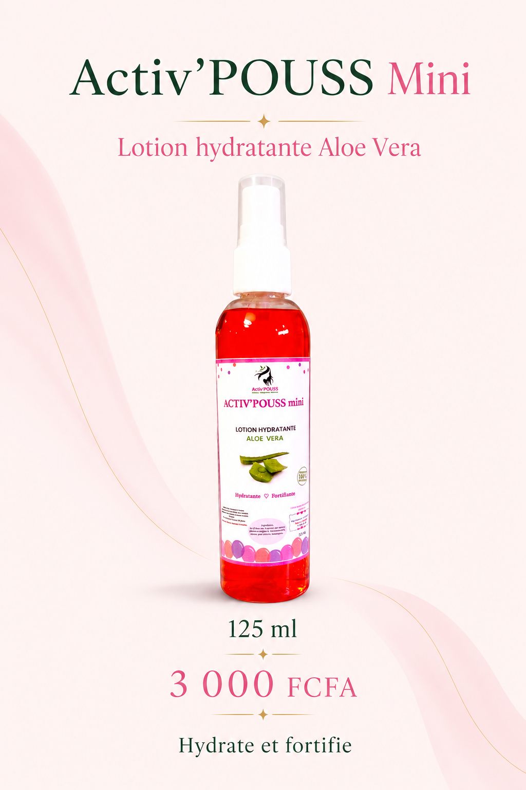 Affiche Lotion hydratante Aloe Vera Mini 125 ml, 3 000 FCFA